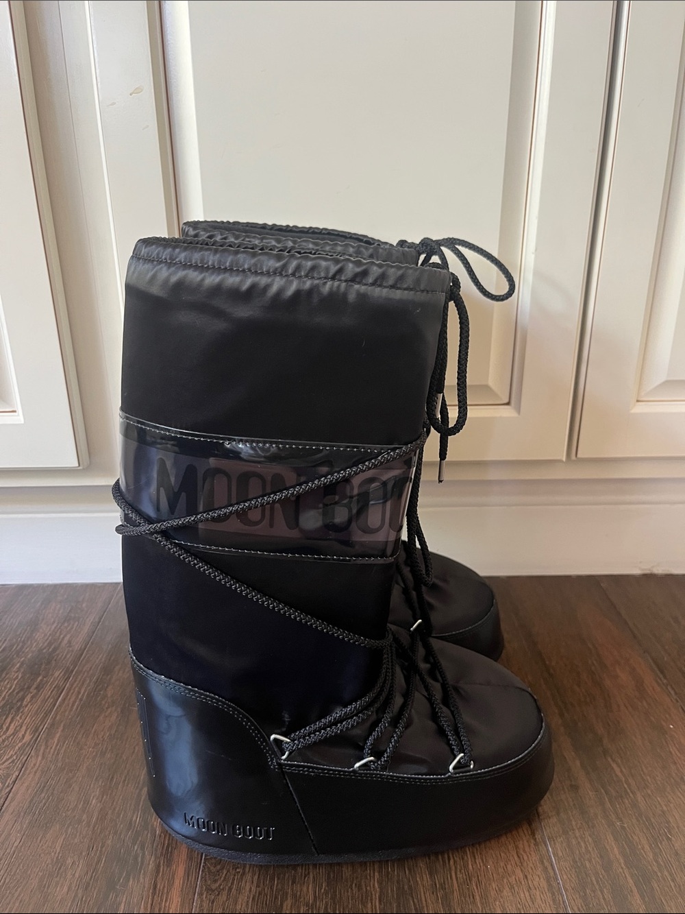 Like New! Moon Boot Icon Glance Satin Knee Boot